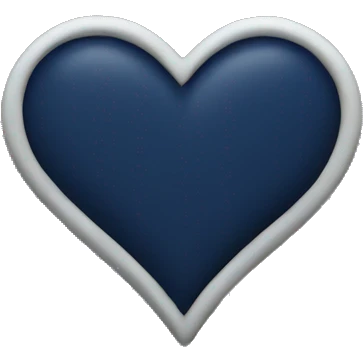 Plain navy heart  emoji