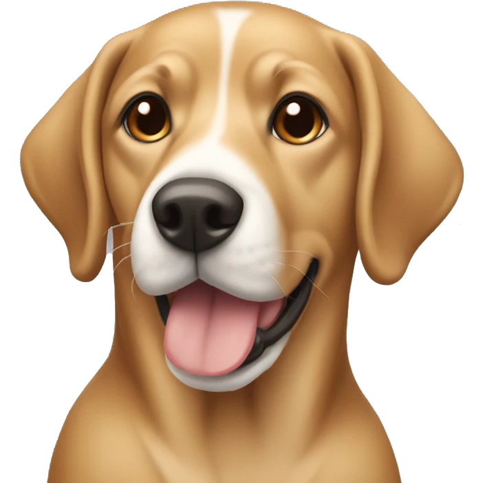Tan dog with white snout emoji