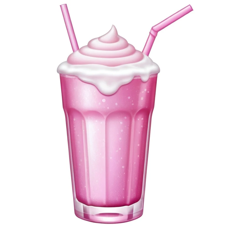 sabrina carpenter glittery pink drink with cold foam emoji