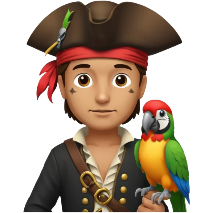 pirate and parrot emoji