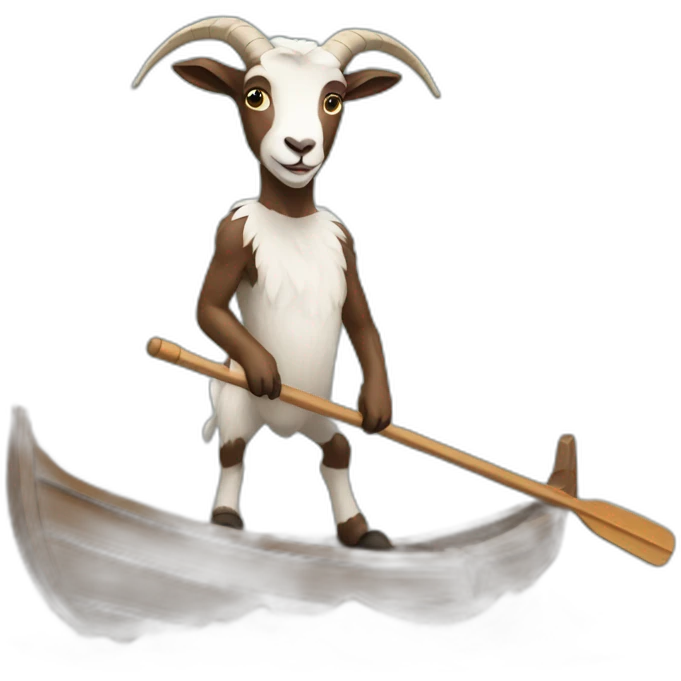 goat in a rowingboat emoji