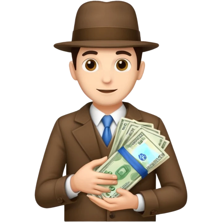 Jew with a big stack of Money in his hand emoji