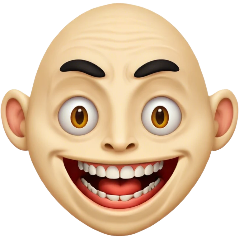 freaky vro with goofy teeth and big mouth and funny eyes emoji