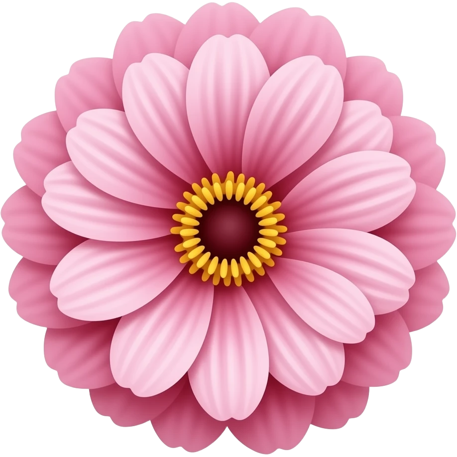Flower pink original realistic emoji