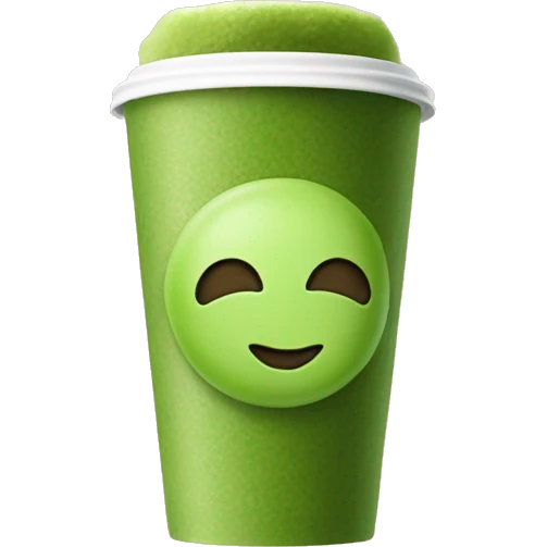 Matcha in a to go cup emoji
