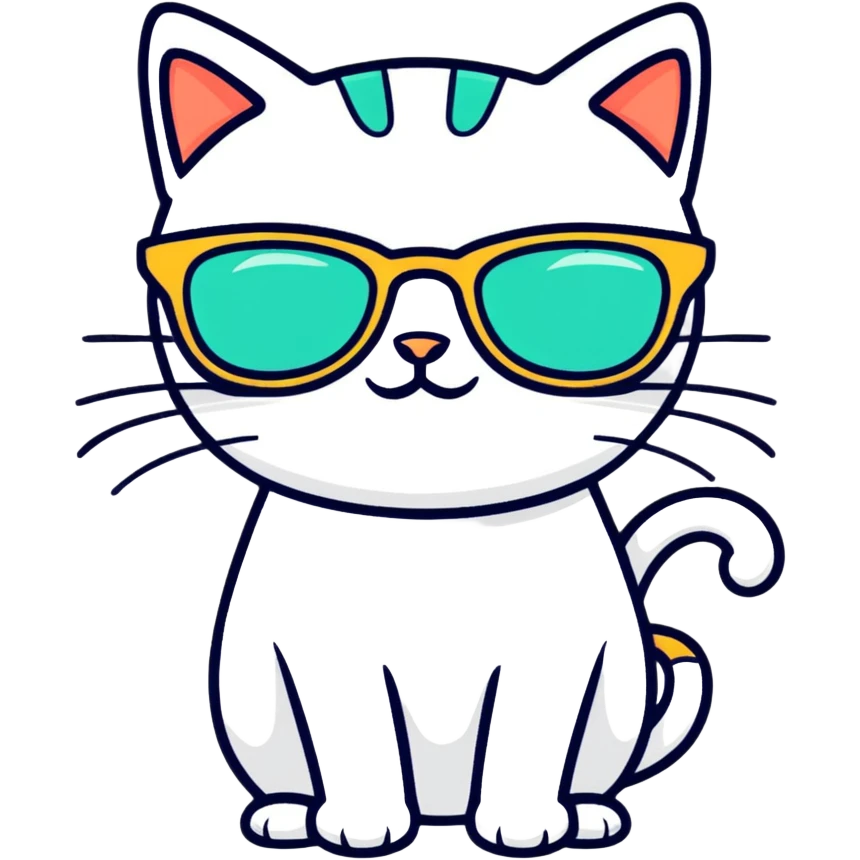 Cat with sunglasses emoji