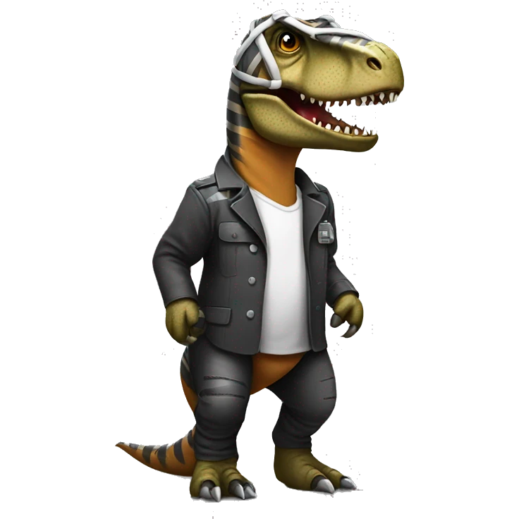 T-rex wearing jail clothes  emoji