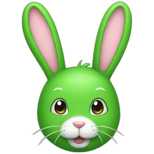 Green bunny emoji