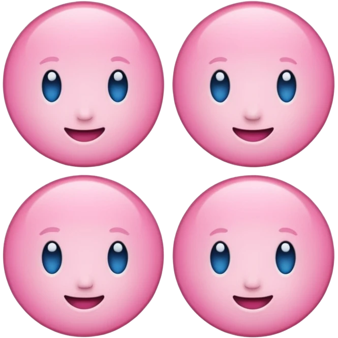 Two pink circles emoji
