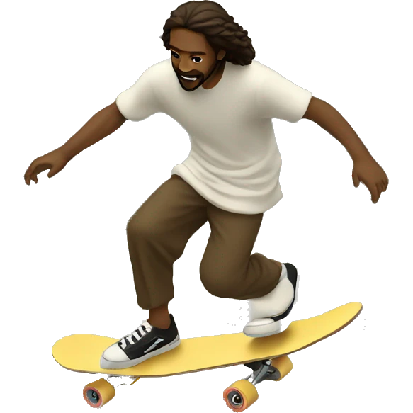black jesus skateboarding emoji
