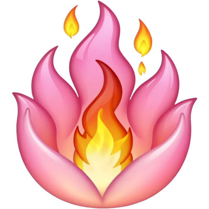 Pale pink fire emoji emoji