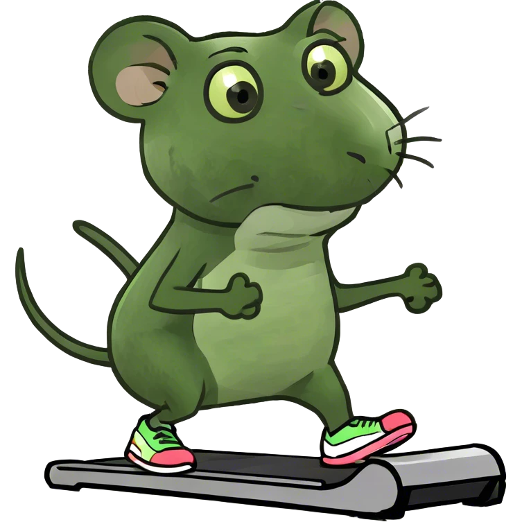 Rat on a treadmill emoji