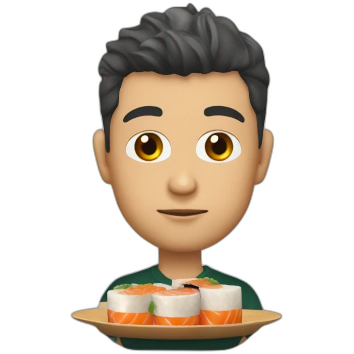 Ronaldo mange des sushis emoji