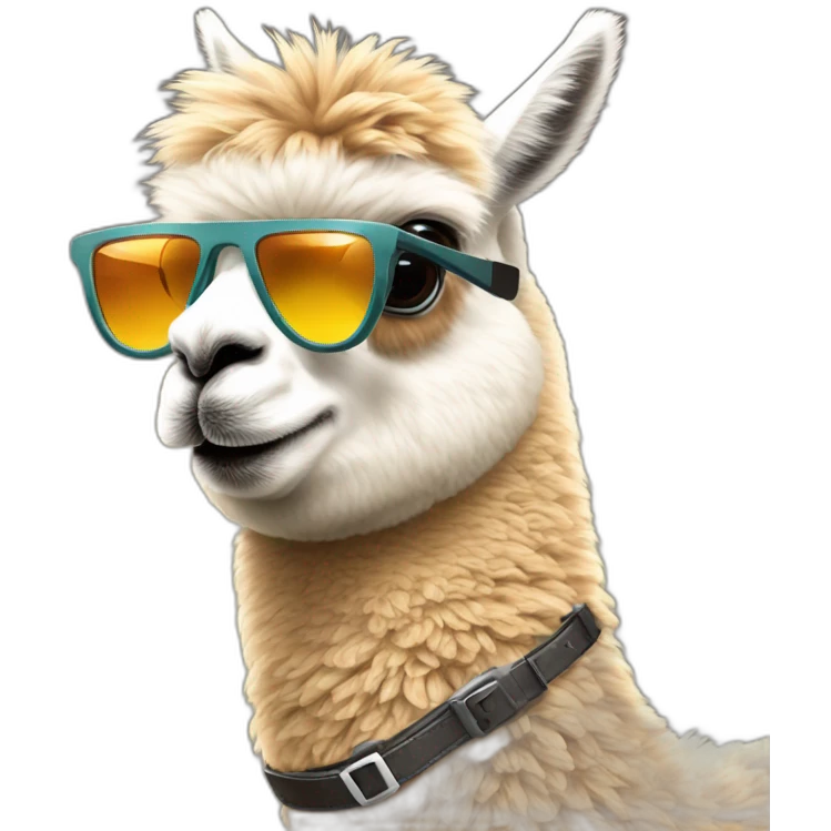 alpaca-with-sun-glass-on-a-rocket emoji