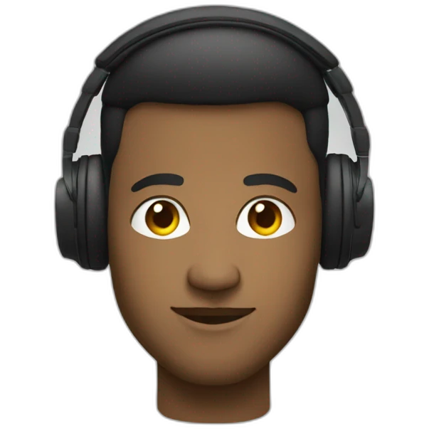 Bold face dj guy emoji