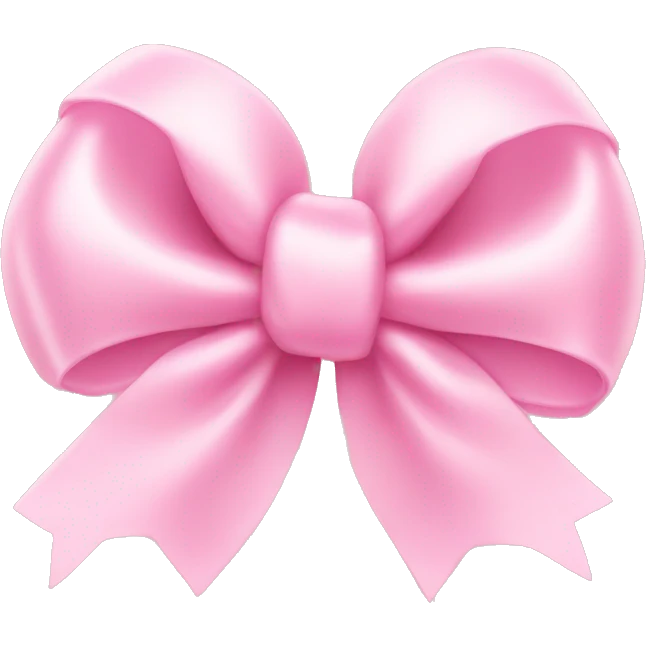 Baby pink bow heart emoji