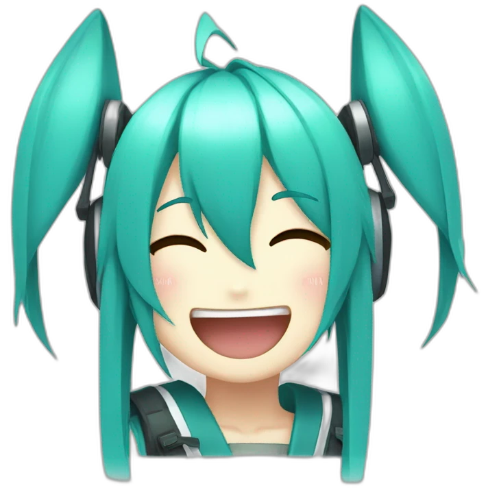 Hatsune miku laugh emoji