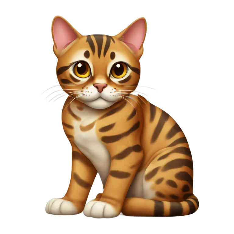 bengal cat sitting  emoji
