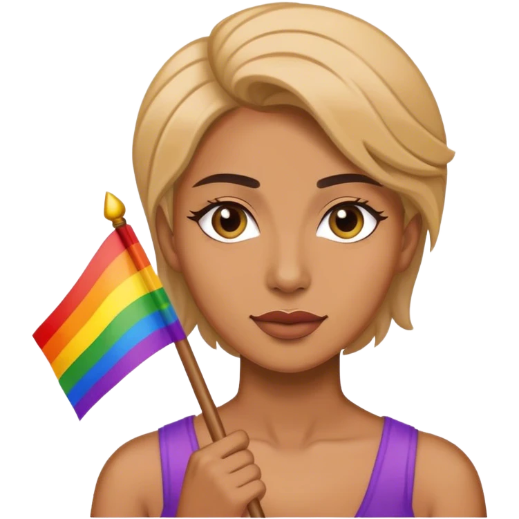woman with lgbt flag emoji
