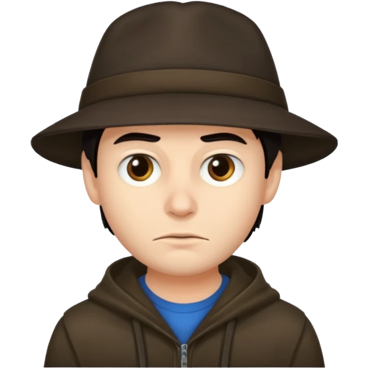 sneaky guy looking suspicious emoji