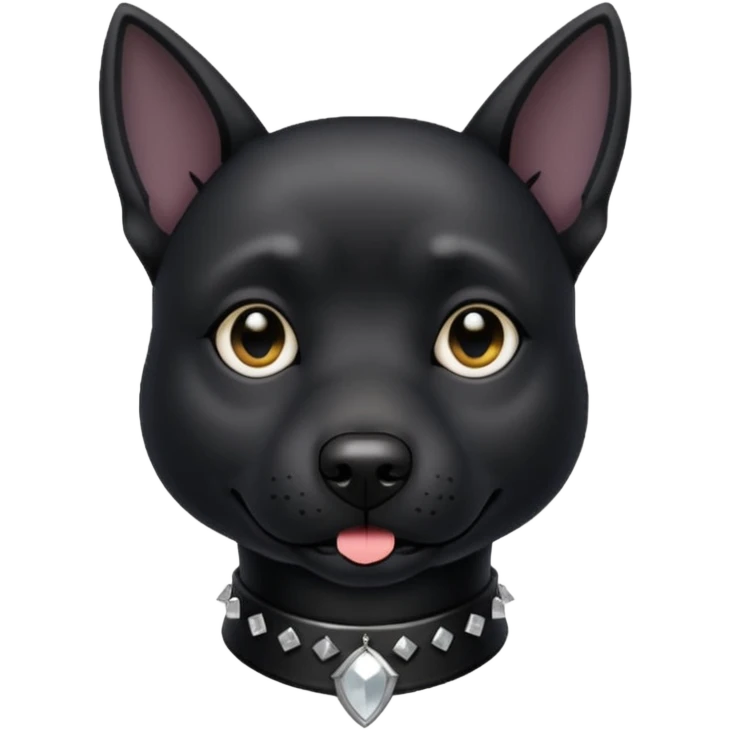 Goth dog. emoji