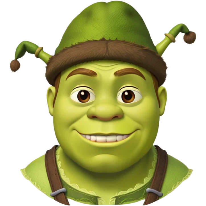 Shrek with a big dick in a hat emoji