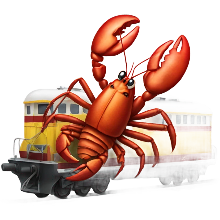 Lobster train emoji