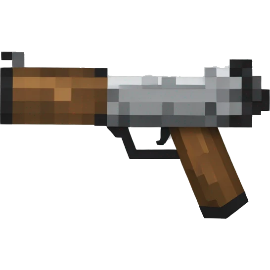 Minecraft steve With a gun emoji