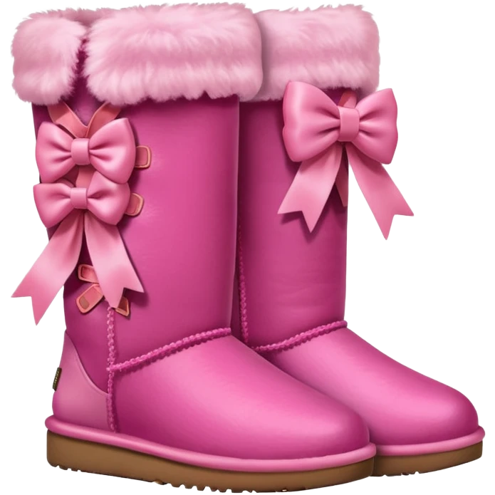 Ugg boots pink with bow emoji