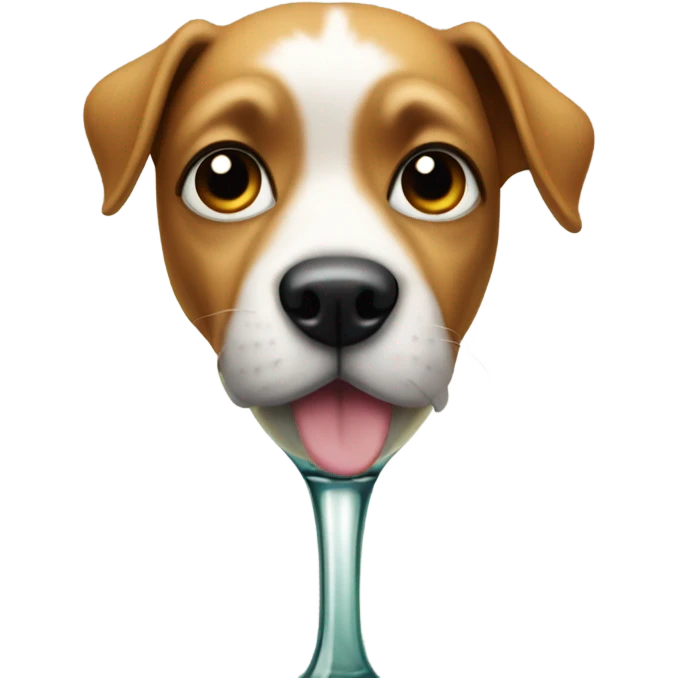 dog in a martini glass emoji