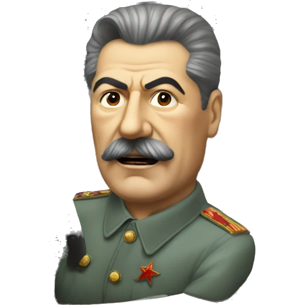 Joseph Stalin in a car emoji