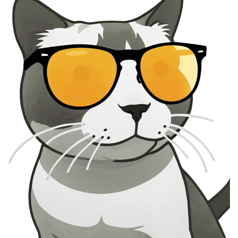 Cat with sunglasses emoji