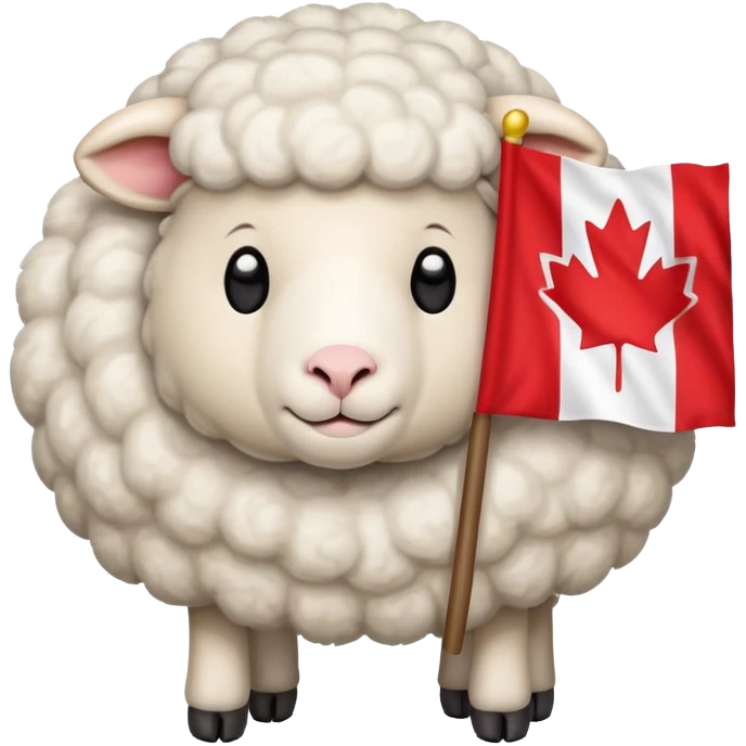 Sheep with canada flag emoji