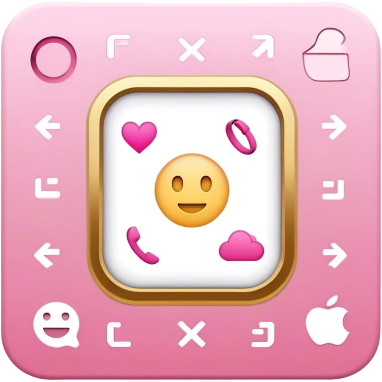 Infographic pink gold emoji