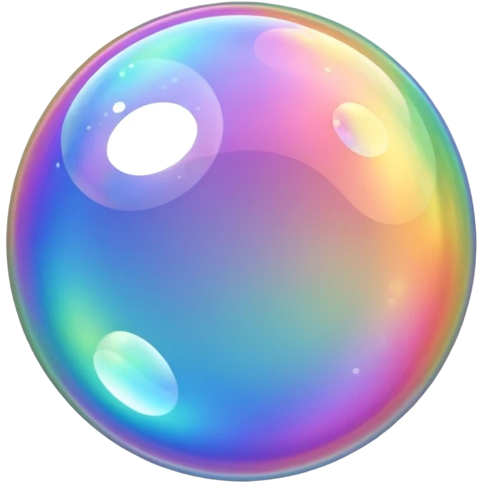 rainbow soap bubble emoji