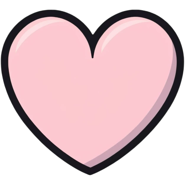pastel pink heart emoji
