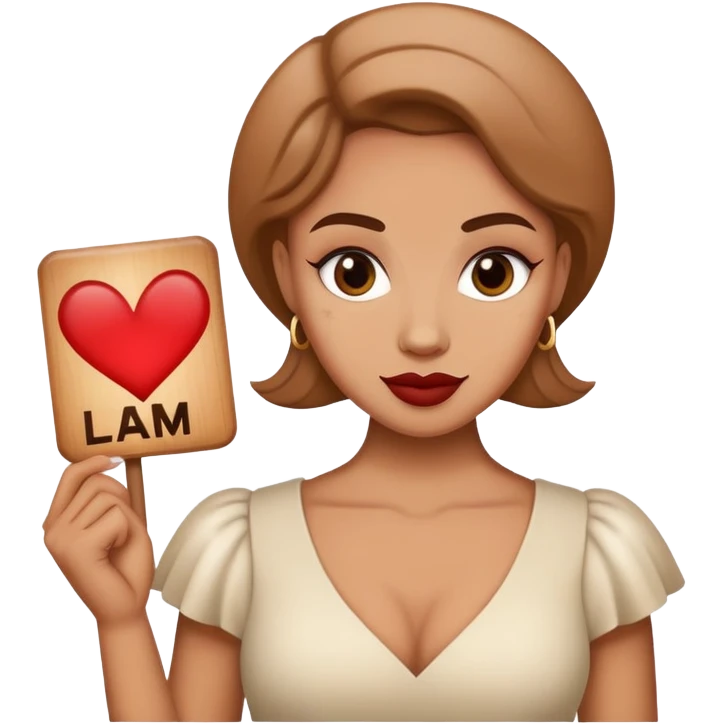 Lady with I love Liam baker sign emoji