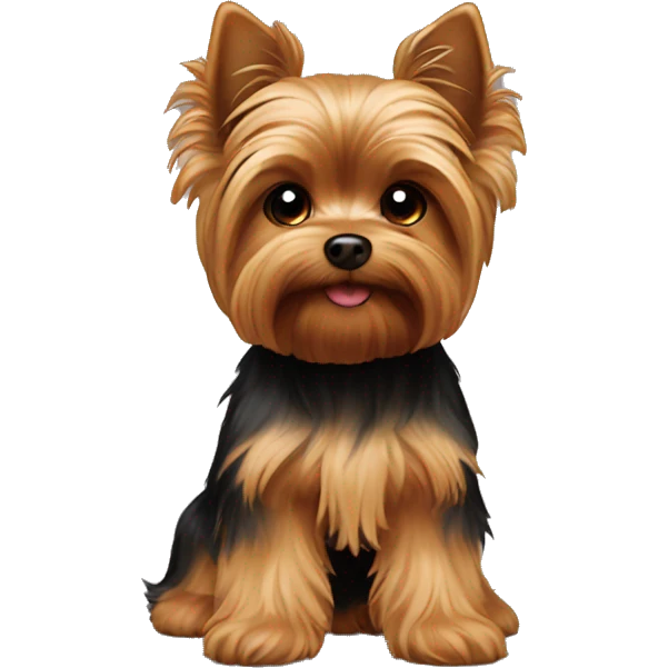 Brown yorkie emoji
