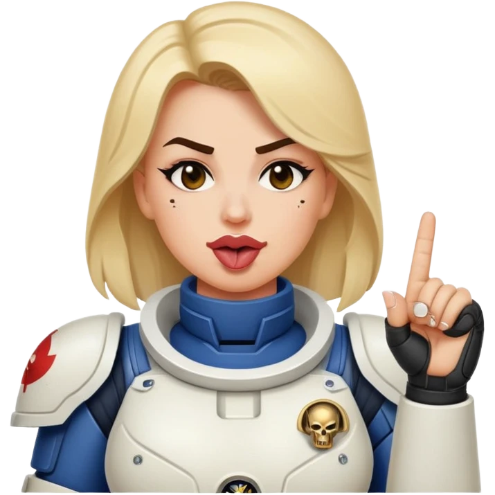 woman space marine crossed out middle finger and face with tongue out wink eye emoji
