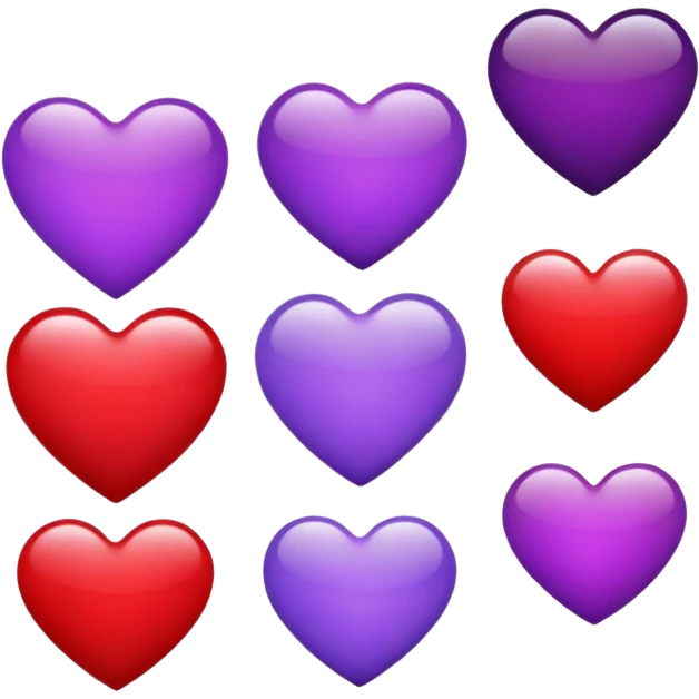 Heart emoji in red and purple  emoji