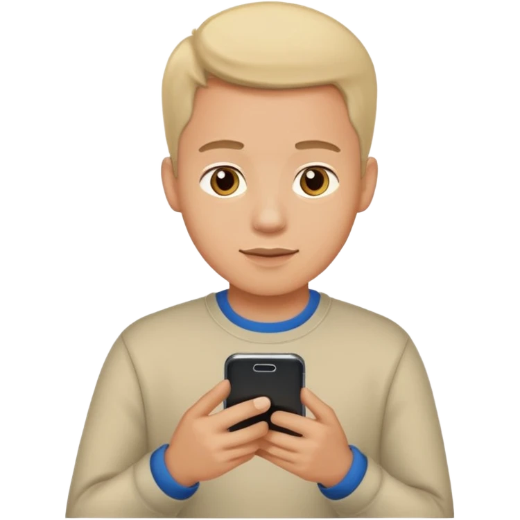 A guy scrolling on this phone emoji
