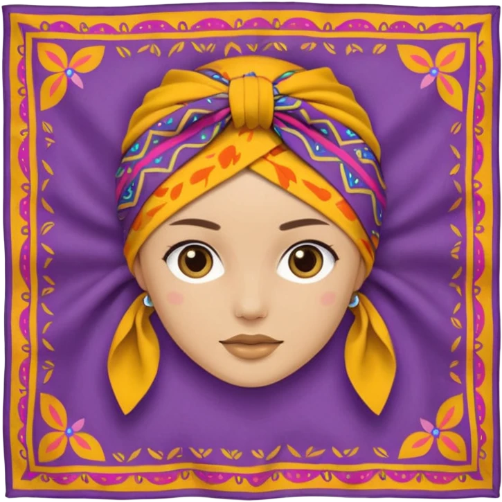 patterned bandana headscarf  emoji