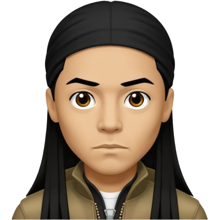 Taboo from Black Eyed Peas with long hair emoji