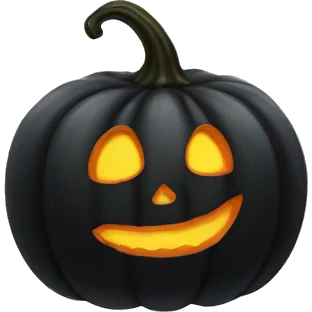 Black pumpkin emoji