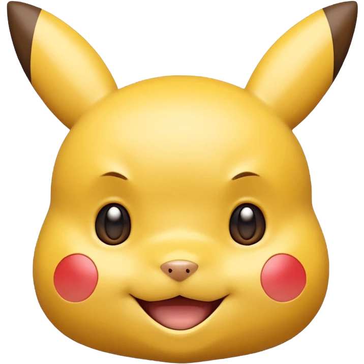single smiling pikachu face emoji
