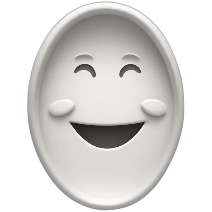 smile up and down Toilet lid emoji