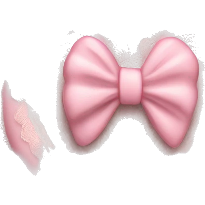 light pink heart with bow with lace and frills  emoji