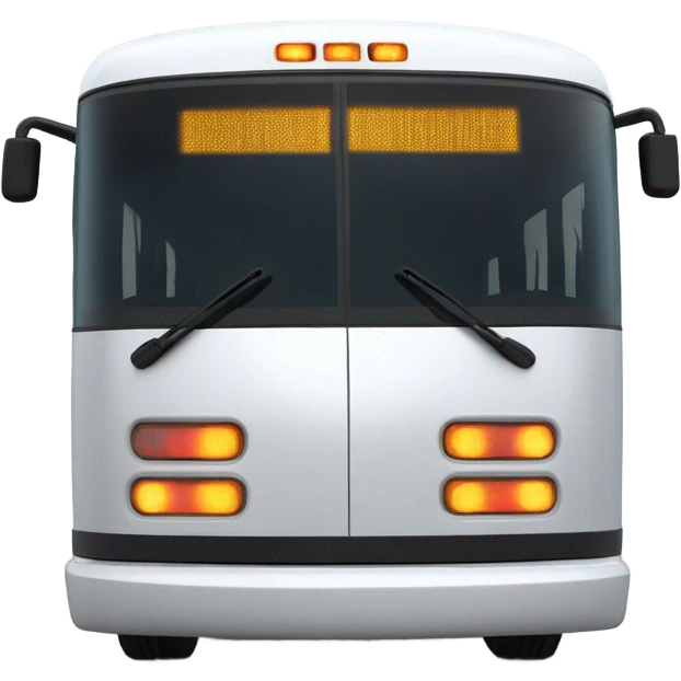 Electric bus, thunder emblem emoji
