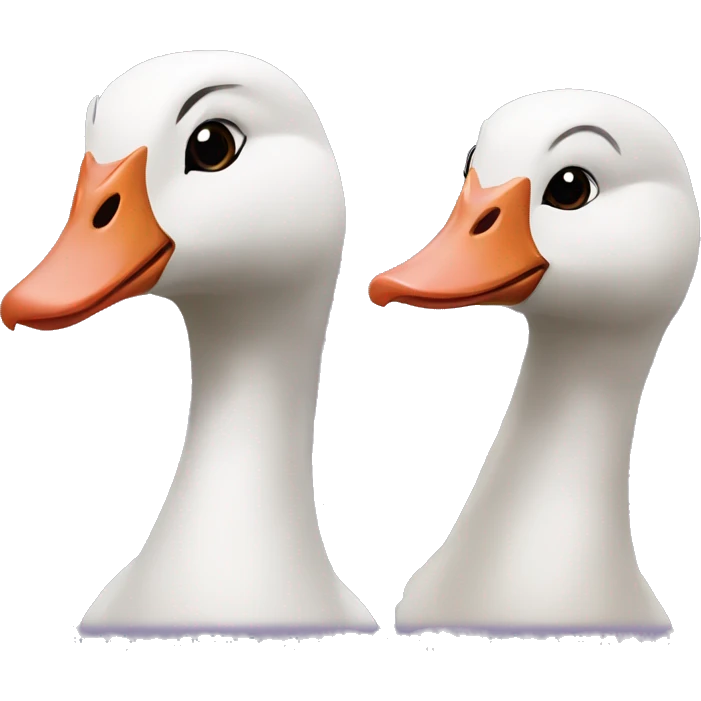 two female geese in love emoji