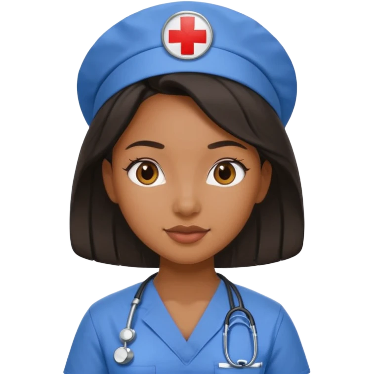 Black girl baddie nurse emoji